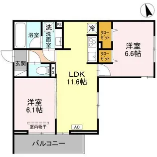 TORISIA新河岸【2階】の間取り