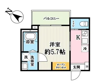 シャルル上福岡【1階】の間取り