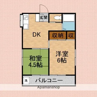 エステートヴィラふじみ野(旧コーポ小松)【1階】の間取り