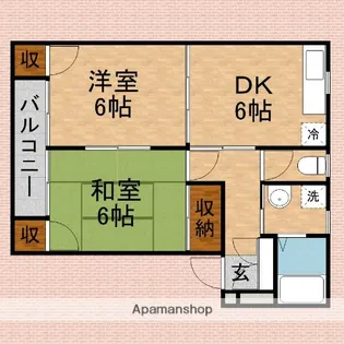 ラ・プランタンⅠ【202号室】の間取り