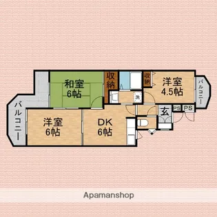 パークアベニュー【108号室】の間取り