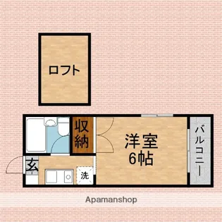 コーポ亀久保【1階】の間取り