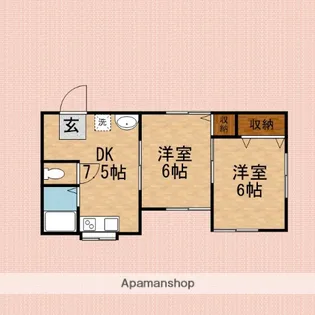 コーポカシワ【2階】の間取り