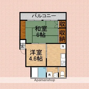 東裏ハイツ【3階】の間取り