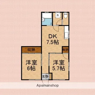 ホワイトベルハイム【1階】の間取り