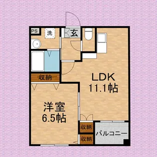 ピュアクレセント【205号室号室】の間取り