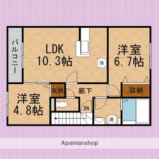 コンフォートグレイスC【2階】の間取り