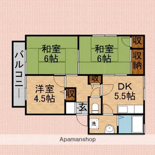 リバティウィングス【1階】の間取り