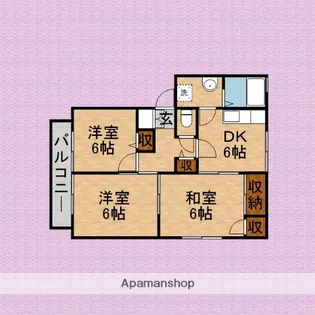 リバティウィングス【2階】の間取り