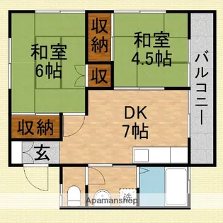 コーポケイ【1階】の間取り