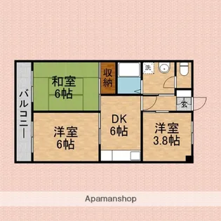シャルルみずほ【2階】の間取り