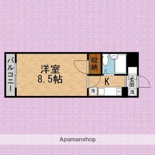 ナイスアーバンスピリッツ鶴瀬【1階】の間取り