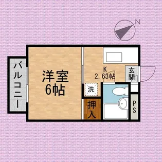 ハイムみずき【105号室】の間取り