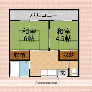 富士コーポ【2階】の間取り