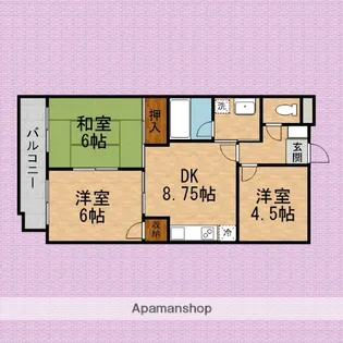 クレセント志木【4階】の間取り