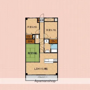 アジュール朝霞【2階】の間取り