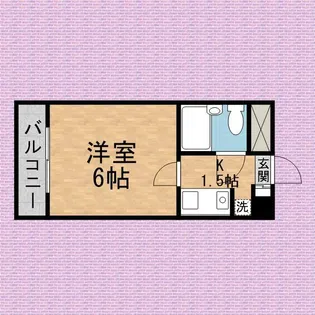 1Kの間取り画像