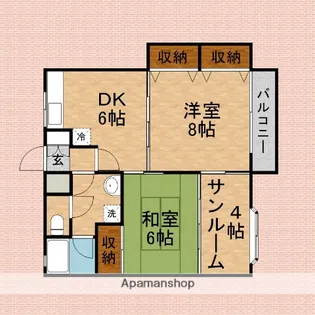 アルカサール【110号室】の間取り