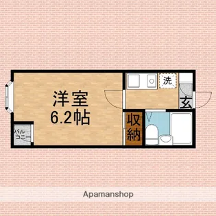 コンパートメント20 B【210号室】の間取り