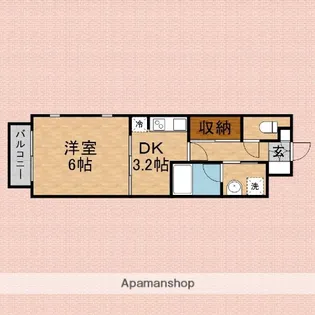 ヴァンヴェール【603号室】の間取り
