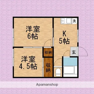 コーポ白雅【201号室】の間取り