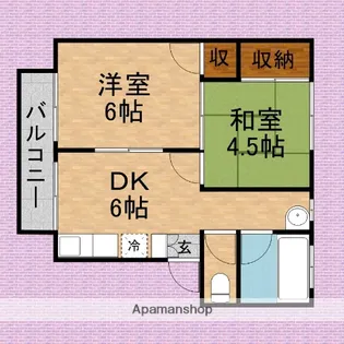 コーポ新井第1【1号室】の間取り