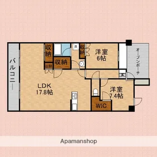 ジェネシティサンライトコート【14階】の間取り