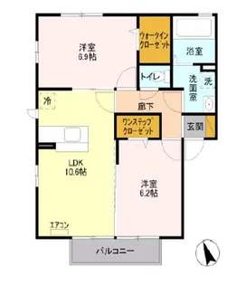 スカイ・エール【2階】の間取り