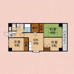 シオミプラザセカンド【2階】の間取り