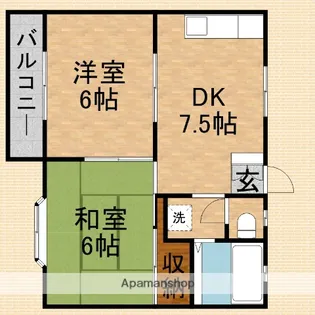 クリスタルサウザンド【2階】の間取り