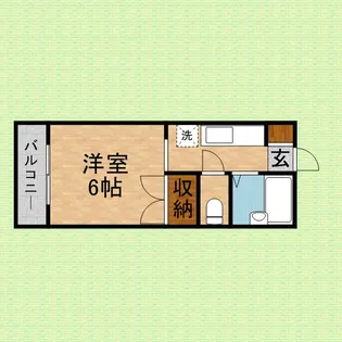 コーポコハクラ【102号室】の間取り