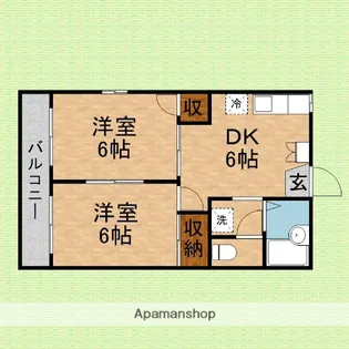 サンフォルムB【102号室】の間取り