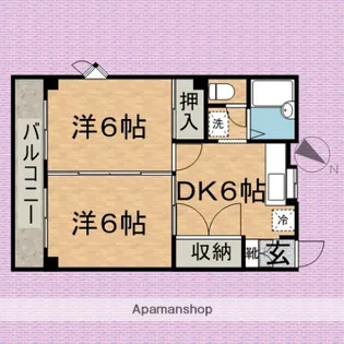 万輝ハイム【2階】の間取り