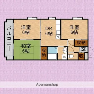 ロイヤル谷津【4階】の間取り