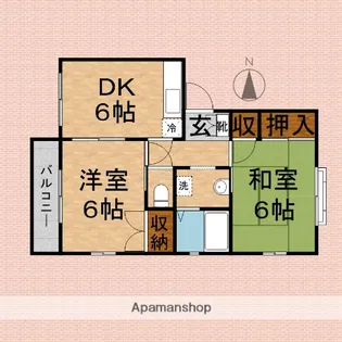 ディアス【201号室】の間取り
