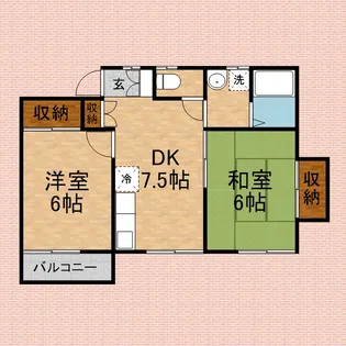 メゾンパンパン【202号室】の間取り