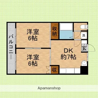 シャトーハイツ【4階】の間取り