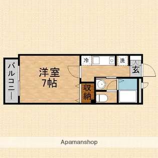 ソミュール【1階】の間取り