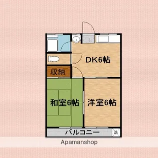 コーポ美園【1階】の間取り