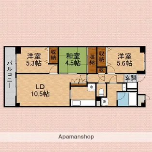 ルシーダⅡ【111号室】の間取り