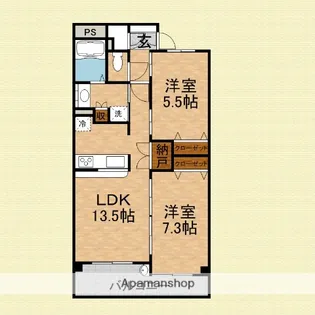 エコヴィレッジ志木【2階】の間取り