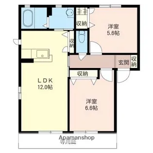 グランシード川越【1階】の間取り