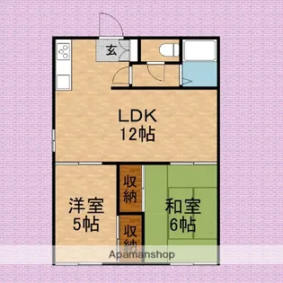 メゾンドセラヴィ【1階】の間取り