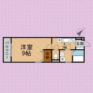 エスポワールMIYA【2階】の間取り