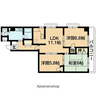 レーヴTAKEDAみよし台【2階】の間取り