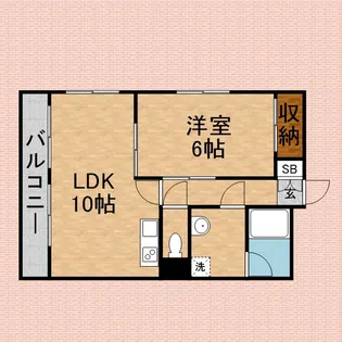 ベルメゾン243【4階】の間取り