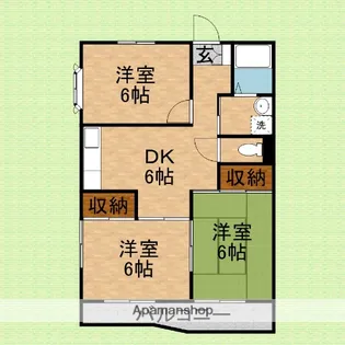 サンライズ志木【1階】の間取り