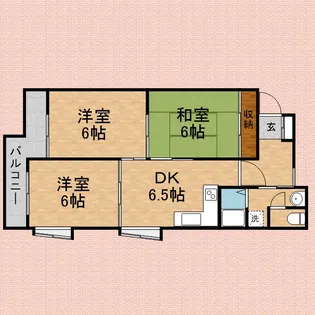 グリーンタウンみその【203号室】の間取り