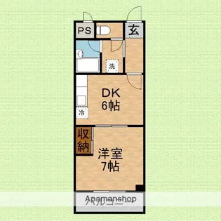 コーポシマ【4階】の間取り