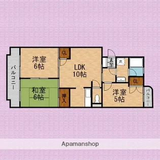 ゴールドクレスト【1階】の間取り